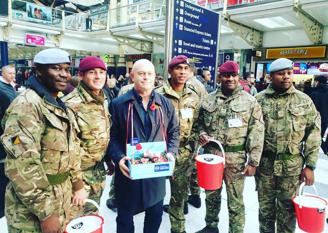 Staff Sergeant Ivo Enowegbe working in partnership with the Royal British Legion during Poppy Appeal sales in London